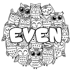 EVEN - Owls background coloring