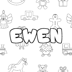 EWEN - Toys background coloring