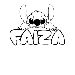 FAIZA - Stitch background coloring
