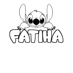 FATIHA - Stitch background coloring