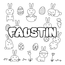 FAUSTIN - Easter background coloring