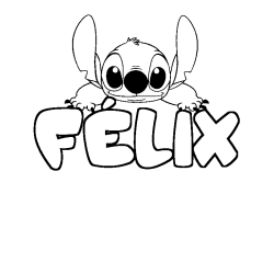 F&Eacute;LIX - Stitch background coloring