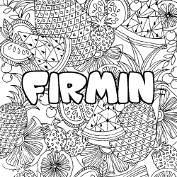 FIRMIN - Fruits mandala background coloring