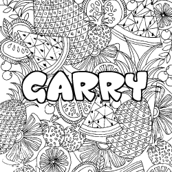 GARRY - Fruits mandala background coloring