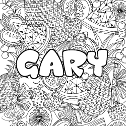 GARY - Fruits mandala background coloring