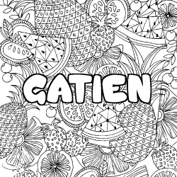 GATIEN - Fruits mandala background coloring