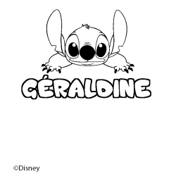 G&Eacute;RALDINE - Stitch background coloring