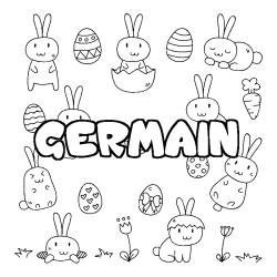 GERMAIN - Easter background coloring