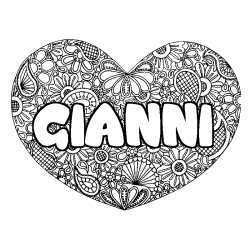 GIANNI - Heart mandala background coloring