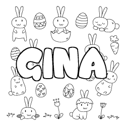 GINA - Easter background coloring