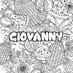 GIOVANNY - Fruits mandala background coloring