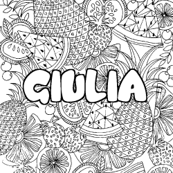 GIULIA - Fruits mandala background coloring