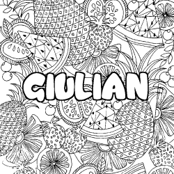 GIULIAN - Fruits mandala background coloring