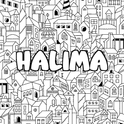 HALIMA - City background coloring