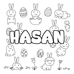 HASAN - Easter background coloring