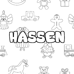 HASSEN - Toys background coloring