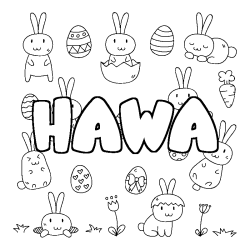 HAWA - Easter background coloring