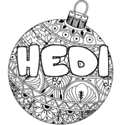 HEDI - Christmas tree bulb background coloring