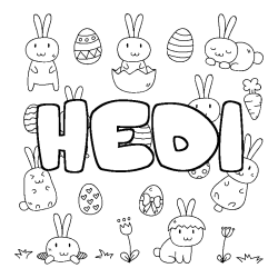 HEDI - Easter background coloring