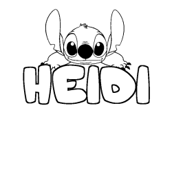 HEIDI - Stitch background coloring