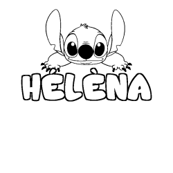 H&Eacute;L&Egrave;NA - Stitch background coloring