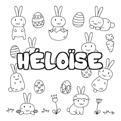 H&Eacute;LO&Iuml;SE - Easter background coloring