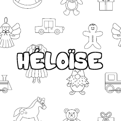 H&Eacute;LO&Iuml;SE - Toys background coloring