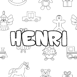 HENRI - Toys background coloring