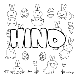 HIND - Easter background coloring