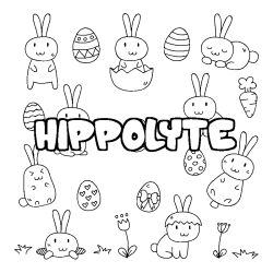 HIPPOLYTE - Easter background coloring