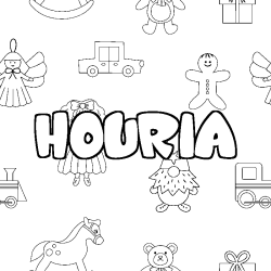 HOURIA - Toys background coloring