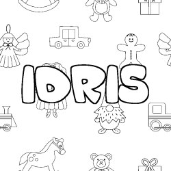 IDRIS - Toys background coloring