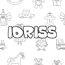 IDRISS - Toys background coloring