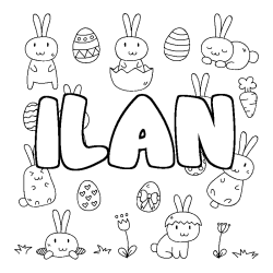 ILAN - Easter background coloring