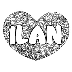 ILAN - Heart mandala background coloring