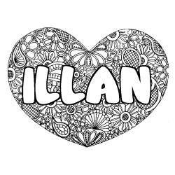 ILLAN - Heart mandala background coloring