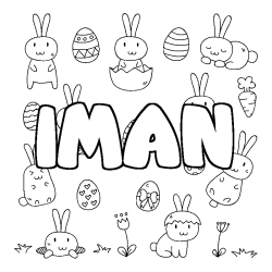 IMAN - Easter background coloring