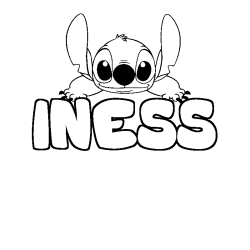 INESS - Stitch background coloring