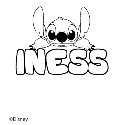 INESS - Stitch background coloring