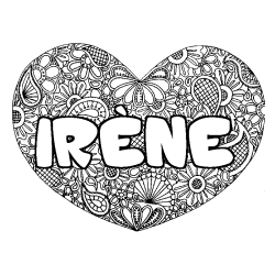 IR&Egrave;NE - Heart mandala background coloring