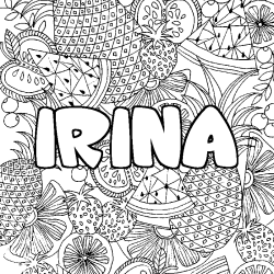 IRINA - Fruits mandala background coloring