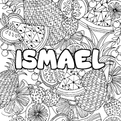 ISMAEL - Fruits mandala background coloring