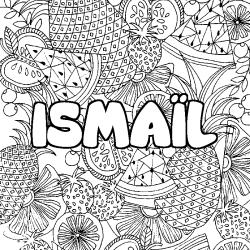 ISMA&Iuml;L - Fruits mandala background coloring