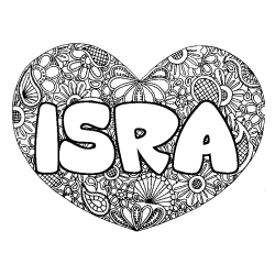 ISRA - Heart mandala background coloring