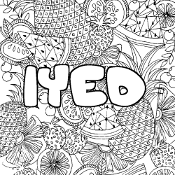 IYED - Fruits mandala background coloring