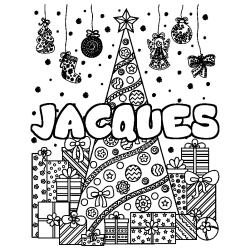JACQUES - Christmas tree and presents background coloring