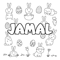 JAMAL - Easter background coloring