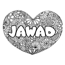 JAWAD - Heart mandala background coloring