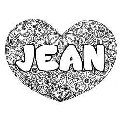 JEAN - Heart mandala background coloring