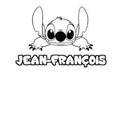 Coloring page first name JEAN-FRANÇOIS - Stitch background